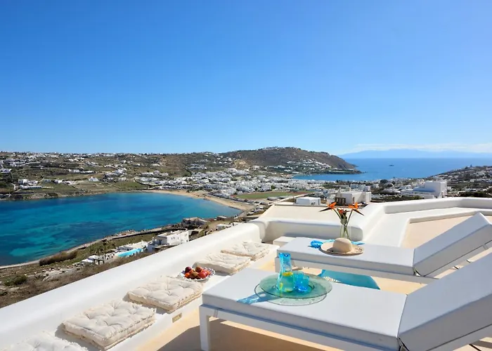 빌라 Divine - 10 Bedrooms In Ornos, Tennis Court 오르노스