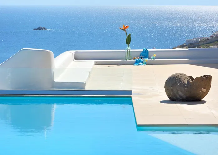 빌라 Divine - 10 Bedrooms In Ornos, Tennis Court 오르노스